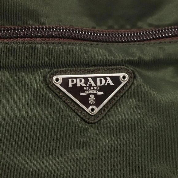 PRADA Tote Bag Nylon Khaki Auth BA3622 - Picture 13 of 16